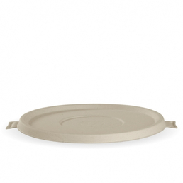 BioPak 24, 32, 40oz BioCane Bowl Lid - Kraft 400/Carton