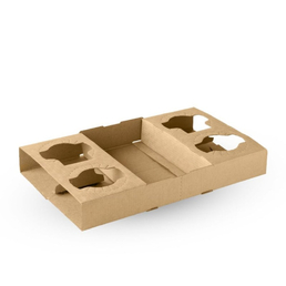 BioPak 2 & 4 Cup BioCup Paper Tray Carrier