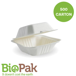 Clamshell White 6x6x3" 
