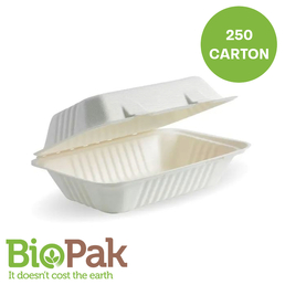 Clamshell White 9x6x3" 