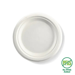 BioPak 7" Round BioCane White Plate 1000/Carton