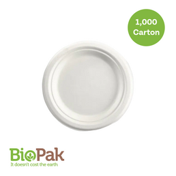 BioCane 7" Round White Plate 