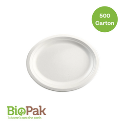 BioCane 9"Round Plate- White 