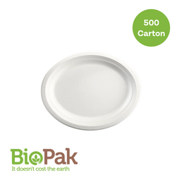 BioCane 25cm x 10" Round Plate - White 