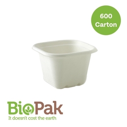 BioCane Takeaway Base 630ml- White 130x130x90mm
