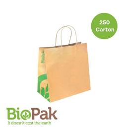 FSC Kraft Recycled Paper Bag - Twisted Handle - Large 