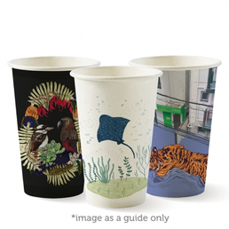 Biopak 12oz Coffee Cup (80mm) - Art Series 