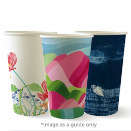BioPak 16oz (90mm) Single Wall BioCup - Art Series 