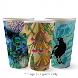 BioPak 16oz (90mm) Double Wall BioCup - Art Series 
