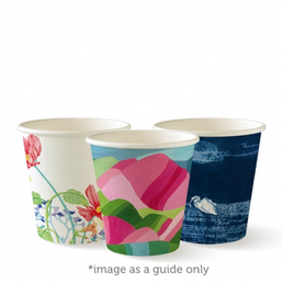 BioPak 6oz Single Wall BioCup (80mm) - Art Series 