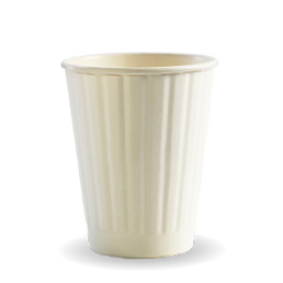 BioPak 8oz (80mm) Double Wall BioCup - White 1000/Carton