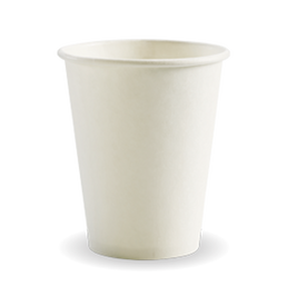 BioPak 8oz (80mm) Single Wall BioCup -White