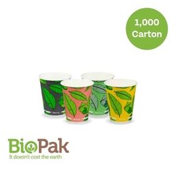 Cold Paper BioCup 390ml/12oz Mixed Leaf 90mm