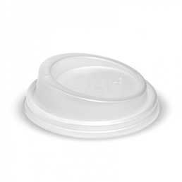 Biopak PLA Small Lid for 6-12oz (80mm) cups- White 