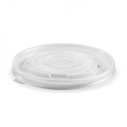BioPak 12-32oz BioBowl Clear Flat Lid 