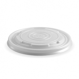 12-32oz PLA White Flat Lid 500/Carton