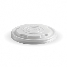 Biobowl 8oz PLA Flat Lid - White 1000/Carton