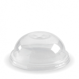 BioPak 60-280ml Clear Dome X-Slot Lid 