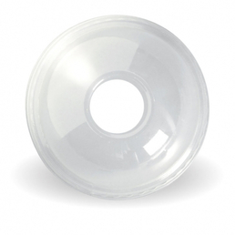 Biopak 300-700ml Clear Dome Lid with 22mm Hole 