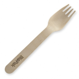16cm Wooden Fork 100Pk
