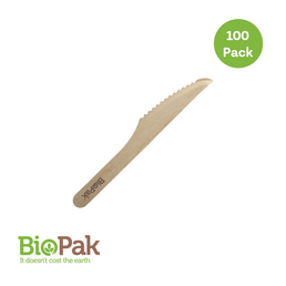 16cm Wooden Knife 100Pk