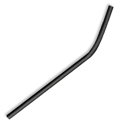 6mm Bendy Straw Black- 250Pk