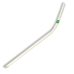 6mm Bendy Straw White 2500/Carton