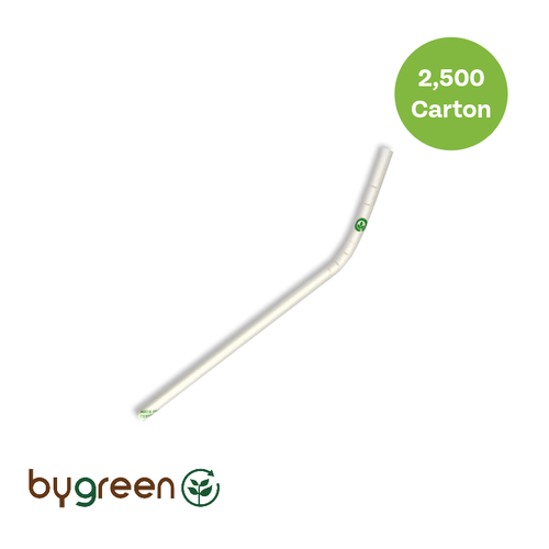 6mm Bendy Straw- White