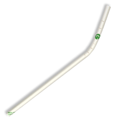 6mm Bendy Straw White 250Pk