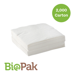 2Ply 1/4 Fold Cocktail Napkin- White