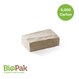 1Ply Dispenser Bio Napkins (D-Fold) Kraft