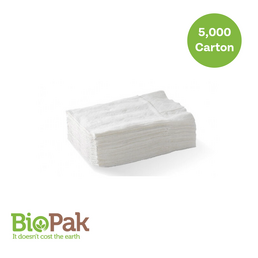 1Ply Dispenser Bio Napkins (D-Fold) White 
