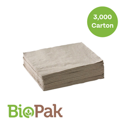 BioPak 1-Ply 1/4 Fold Lunch Napkin - Kraft