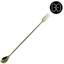 Bar Spoon Trident 31.5cm Gold