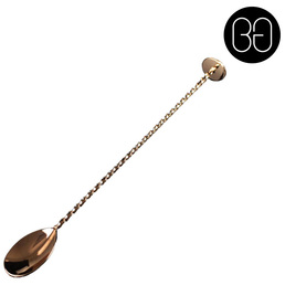 Bar Spoon with Dime Muddler 27cm Copper