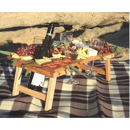 Timber Picnic Grazing Table with 4 Glasses