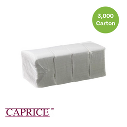 Caprice 1Ply White 1/8 Napkin 3000/Carton