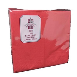 Caprice 2Ply Red Lunch Napkin 1/8 GT Folded