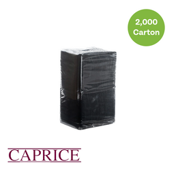 Caprice Ultrasoft Quilted Cocktail Napkin- Black