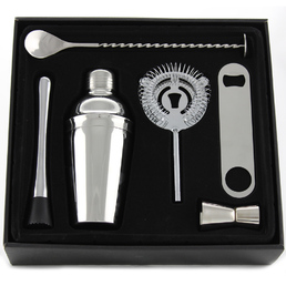 Cocktail Kit 6 Piece Stainless Steel in Gift Box