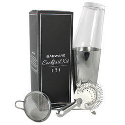 Cocktail Kit Boston Shaker & Strainers in Gift Box