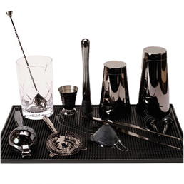 The Complete Professional at Home Bar Kit Black Chrome