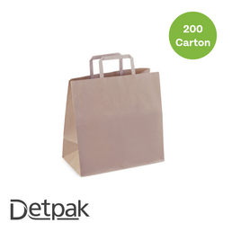 #5 Flat Handle Bag- Brown (275x280x150mm)
