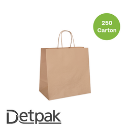 Large Twist Handle Recycled Carry Bag - Brown 
