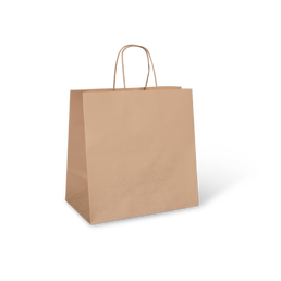 Large Twist Handle Recycled Carry Bag - Brown 