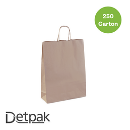 #180 Twist Handle Bag- Brown (420x320x110)