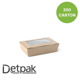 Small Brown Window Lunch Box 150x100x45mm