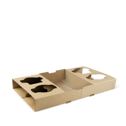 Detpak Endura 4 Cup Carry Drink Tray - Breakable into 2
