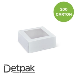 7 Inch Square Patisserie Box - White (180x180x75) 