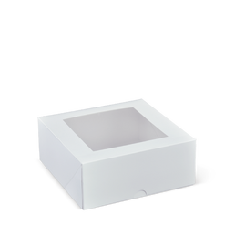 7 Inch Square Patisserie Box - White (180x180x75) 